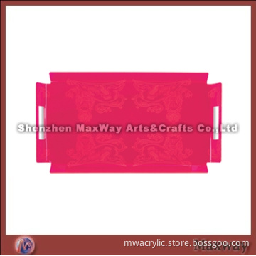 Red High-quality Acrylic Wine Tray of Simple Style